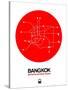 Bangkok Red Subway Map-NaxArt-Stretched Canvas