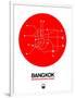 Bangkok Red Subway Map-NaxArt-Framed Art Print