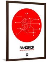 Bangkok Red Subway Map-NaxArt-Framed Art Print