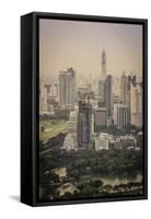 Bangkok Skyline, Including Baiyoke Tower Ii (304M) and Lumphini Park, Bangkok, Thailand-Andrew Taylor-Framed Stretched Canvas