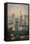 Bangkok Skyline, Including Baiyoke Tower Ii (304M) and Lumphini Park, Bangkok, Thailand-Andrew Taylor-Framed Stretched Canvas