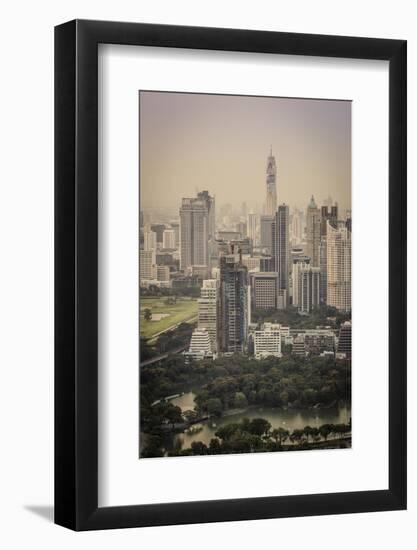 Bangkok Skyline, Including Baiyoke Tower Ii (304M) and Lumphini Park, Bangkok, Thailand-Andrew Taylor-Framed Photographic Print