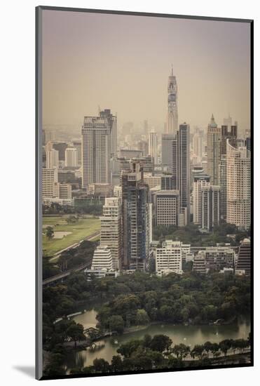 Bangkok Skyline, Including Baiyoke Tower Ii (304M) and Lumphini Park, Bangkok, Thailand-Andrew Taylor-Mounted Photographic Print