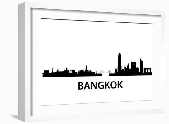 Bangkok Skyline-unkreatives-Framed Art Print