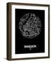 Bangkok Street Map Black-NaxArt-Framed Art Print