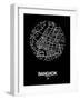 Bangkok Street Map Black-NaxArt-Framed Art Print