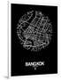 Bangkok Street Map Black-NaxArt-Framed Art Print