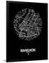 Bangkok Street Map Black-NaxArt-Framed Art Print