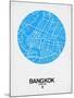 Bangkok Street Map Blue-null-Mounted Art Print