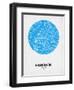 Bangkok Street Map Blue-NaxArt-Framed Art Print