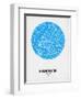 Bangkok Street Map Blue-NaxArt-Framed Art Print