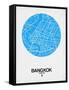 Bangkok Street Map Blue-NaxArt-Framed Stretched Canvas