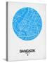 Bangkok Street Map Blue-NaxArt-Stretched Canvas