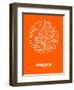 Bangkok Street Map Orange-NaxArt-Framed Art Print