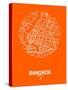 Bangkok Street Map Orange-NaxArt-Stretched Canvas