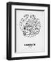 Bangkok Street Map White-NaxArt-Framed Art Print