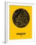 Bangkok Street Map Yellow-NaxArt-Framed Art Print