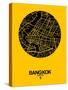 Bangkok Street Map Yellow-NaxArt-Stretched Canvas