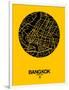 Bangkok Street Map Yellow-NaxArt-Framed Art Print