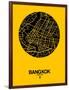 Bangkok Street Map Yellow-NaxArt-Framed Art Print