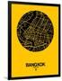 Bangkok Street Map Yellow-NaxArt-Framed Art Print