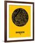 Bangkok Street Map Yellow-NaxArt-Framed Art Print