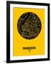 Bangkok Street Map Yellow-NaxArt-Framed Art Print