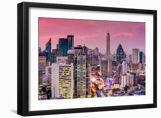 Bangkok, Thailand City Skyline.-SeanPavonePhoto-Framed Photographic Print