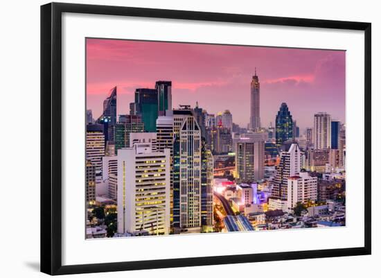 Bangkok, Thailand City Skyline.-SeanPavonePhoto-Framed Photographic Print