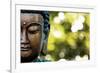 Bangkok, Thailand. Depiction of head and face of Buddha outdoor statue-Miva Stock-Framed Photographic Print