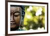 Bangkok, Thailand. Depiction of head and face of Buddha outdoor statue-Miva Stock-Framed Photographic Print