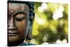 Bangkok, Thailand. Depiction of head and face of Buddha outdoor statue-Miva Stock-Stretched Canvas