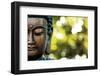 Bangkok, Thailand. Depiction of head and face of Buddha outdoor statue-Miva Stock-Framed Photographic Print