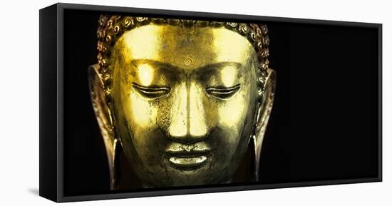 Bangkok, Thailand. Depiction of head and face of Buddha-Miva Stock-Framed Stretched Canvas