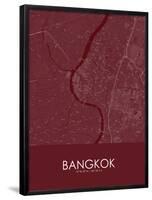 Bangkok, Thailand Red Map-null-Framed Poster