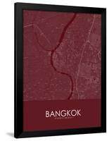 Bangkok, Thailand Red Map-null-Framed Poster