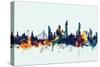 Bangkok Thailand Skyline-Michael Tompsett-Stretched Canvas