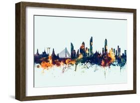 Bangkok Thailand Skyline-Michael Tompsett-Framed Art Print