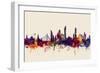 Bangkok Thailand Skyline-Michael Tompsett-Framed Art Print