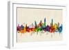 Bangkok Thailand Skyline-Michael Tompsett-Framed Premium Giclee Print