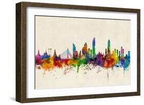 Bangkok Thailand Skyline-Michael Tompsett-Framed Art Print