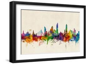 Bangkok Thailand Skyline-Michael Tompsett-Framed Art Print