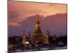 Bangkok, Thailand; the Wat Arun Temple across the Chao Phraya River at Sunset-Dan Bannister-Mounted Photographic Print