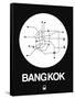 Bangkok White Subway Map-NaxArt-Framed Stretched Canvas