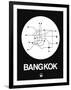 Bangkok White Subway Map-NaxArt-Framed Art Print
