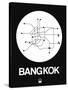 Bangkok White Subway Map-NaxArt-Stretched Canvas