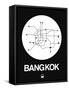Bangkok White Subway Map-NaxArt-Framed Stretched Canvas