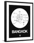 Bangkok White Subway Map-NaxArt-Framed Art Print