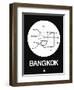 Bangkok White Subway Map-NaxArt-Framed Art Print