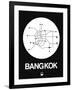 Bangkok White Subway Map-NaxArt-Framed Art Print